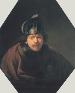 Autorretrato Con Casco — Rembrandt Van Rijn, Baroque