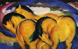 The Little Yellow Horses — Franz Marc, Expressionist Art