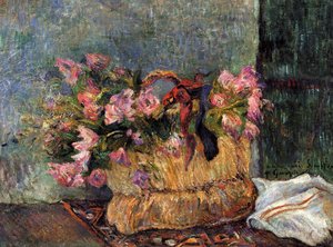 Basket Of Flowers — Eugène Henri Paul Gauguin, Post-impressionism