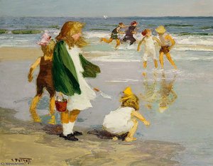Play In The Surf — Edward Henry Potthast