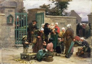 Taking In Foundlings — Léon Augustin L'hermitte