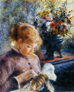 Die Nähende, Art Institute Of Chicago — Pierre-auguste Renoir