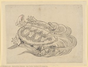 Sea Turtle (emblem Of Longevity) — Katsushika Hokusai