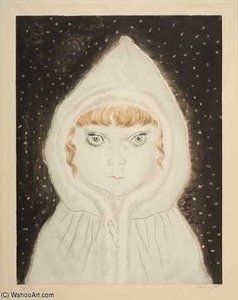 Petite Fille Au Capuchon Sous La Neige — Léonard Tsuguharu Foujita