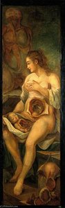 A Seated Woman, Dissected, Holding a Dissected Baby, Accompanied by Separate Sections of the Body