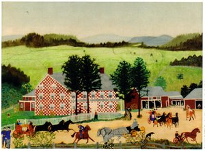 The Old Checkered House — Grandma Moses
