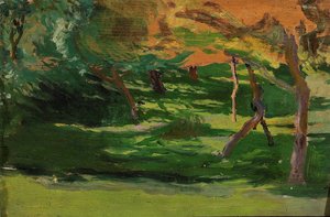 Landscape, Sketch For “strange Garden” — Józef Mehoffer