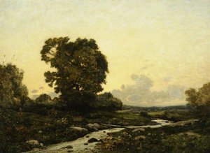 Sunset — Henri-joseph Harpignies, Barbizon School