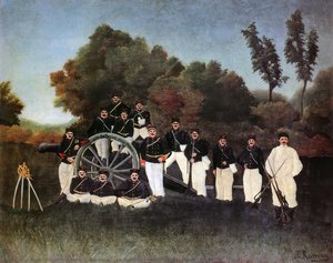 The Artillerymen — Henri Julien Félix Rousseau (le Douanier), Naive Art / Primitivism