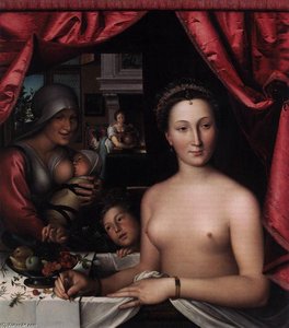 A Lady In Her Bath — Françoise Klouet, Renaissance Portraiture