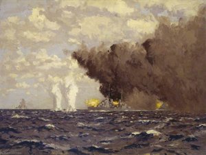 Admiral Vian's Action At The Battle Of Sirte, 22 March 1942 — Norman Wilkinson