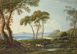 Landscape With Harlech Castle — John Varley I (the Older)