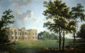 The West Front Of Burton Constable — George Barret The Elder