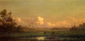 Evening, Lake Alto, Florida — Martin Johnson Heade