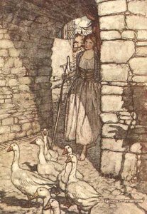 Alas, Dear Falada, There Thou Hangest — Arthur Rackham