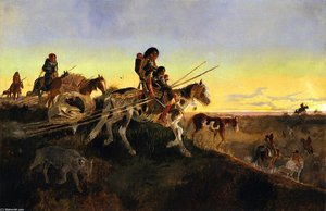 Seeking New Hunting Ground — Charles Marion Russell