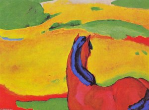 Horse In A Landscape (pferd In Landschaft) — Franz Marc, Expressionist