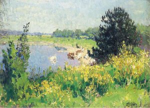 View On The Etang — Pierre-eugène Montézin