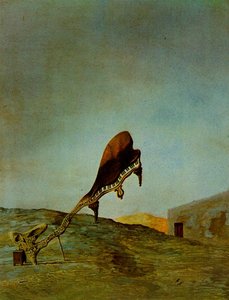 Skull With Its Lyric Appendage Leaning On A Night Table Which Should Have The Exact Temperature Of A Cardinal's Nest, 1934 — Salvador Dalí, Surrealism
