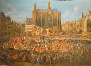 Louis Xv Sortant Du Lit De Justice Tenu Au Parlement