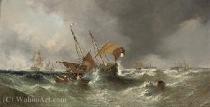 Congested waters at the harbour mouth