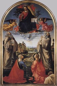 Christ In Heaven With Four Saints And A Donor — Domenico Ghirlandaio