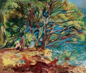 Picnic under the Trees at the Seashore
