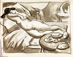 Reclining Female Nude — Carl Newman