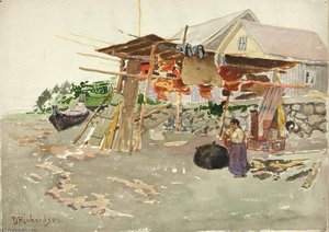 Salmon Drying, Indian Village, Alaska