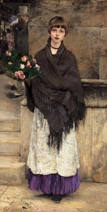 Marchande De Fleurs À Londre — Jules Bastien-lepage