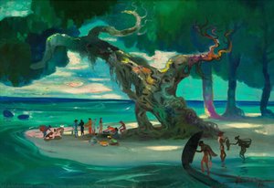 At The Beach — Hendra Aprida Gunawan, Expressionism