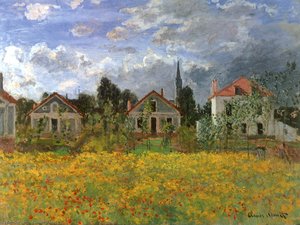 Casas En Argenteuil — Claude Monet