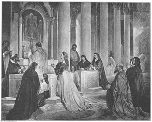 Laura In Der Kirche Zu Avignon — Anselm Feuerbach