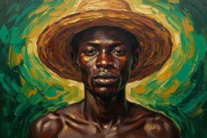 Earthen Majesty: The Radiant Gaze — Jacques Villedieu, Contemporary Figurative Portraiture