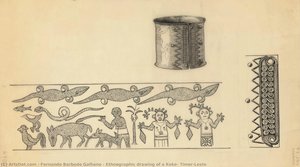 Ethnographic drawing of a Keke, Timor-Leste