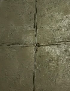 Sculpted Tectonic Strata: An Eternal Monolith Of Muted Olive And Shadow — David Moreau