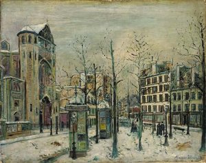 Abbesses Square In The Snow — Maurice Utrillo