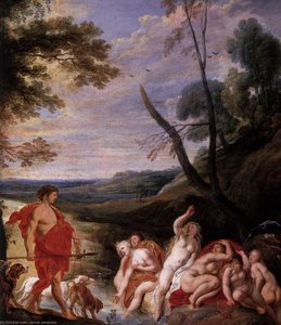 Diana And Actaeon (detail) — Јакоб Јорданс, Baroque