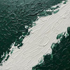 Monolithischer Kamm Aus Smaragdschatten Und Skulpturalem Alabaster-impasto — David Moreau, Gips- & Texturkunst