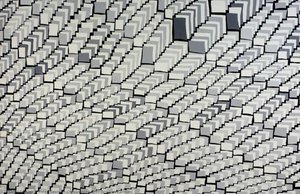 Overlapping Grey Squares Painting — Peter Maxwell Davies