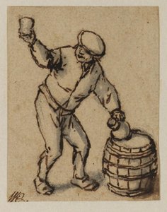 Peasant With A Bottle And Glass — Adriaen Van Ostade