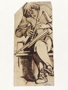 Man And Pipes — Daniel Maclise