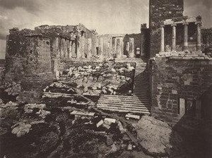 The Western Facade of the Propylaea, With the Temple Of Victory and the Ancient Steps