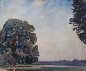 Trees By The Edge Of A Field — Sir Alfred James Munnings