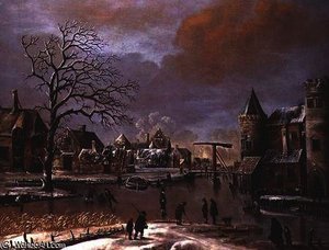 Skaters On A Frozen Canal — Thomas Heeremans