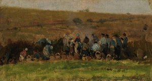 Farmers Harvesting Potatoes — Charles-françois Daubigny