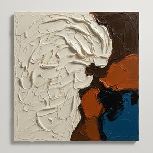Monolithischer Wirbel Aus Erde Und Mitternacht In Einem Singulären Impasto-meisterwerk — David Moreau, Zeitgenössische Abstraktion