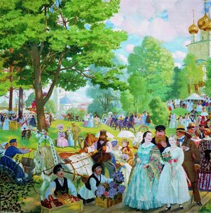 Trinity Day — Boris Mikhailovich Kustodiev, Art Nouveau