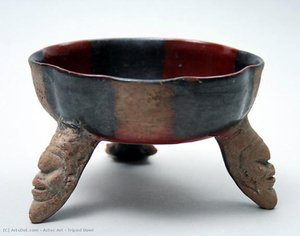 Tripod Bowl — Aztec Empire, Mexican Baroque