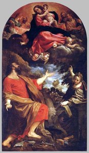 The Virgin Appears To St. Luke And Catherine — Annibale Carracci